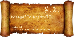 Hattyár Kristóf névjegykártya
