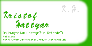 kristof hattyar business card